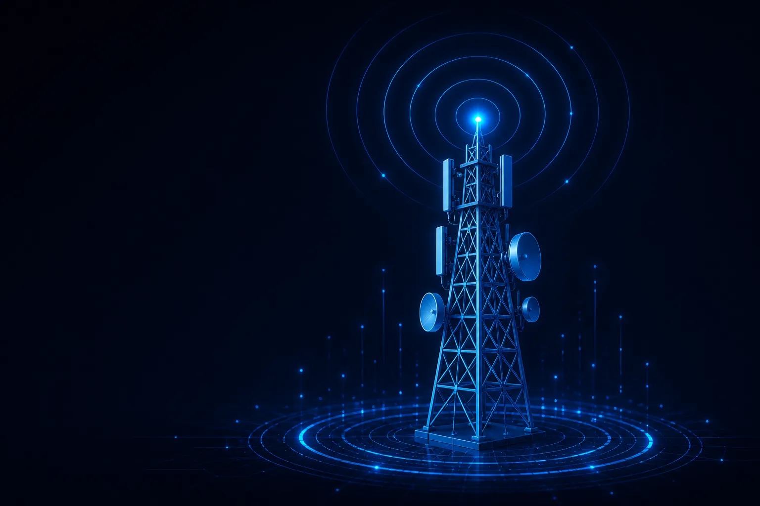 Antena satelital de telecomunicaciones